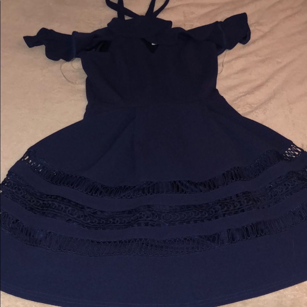 Francesca’s Navy dress